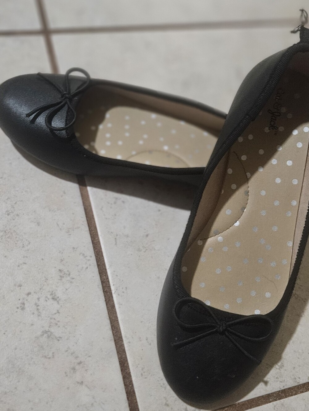 Cat & Jack Black Bow Ballet Flats